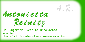 antonietta reinitz business card
